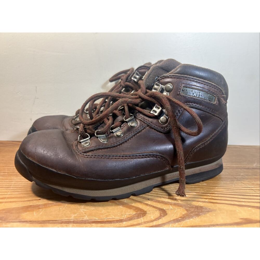 Timberland Euro Hiker Womens Size 8.5M Brown Outdoor Hiking Leather Boots 95310 - Picture 3 of 10